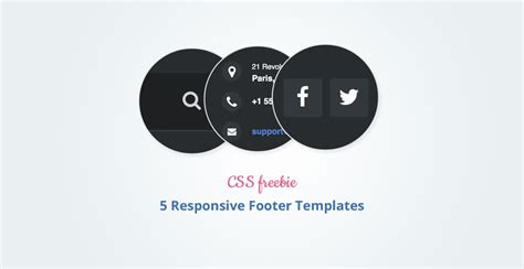 Freebie: 5 Beautiful and Responsive Footer Templates - Tutorialzine