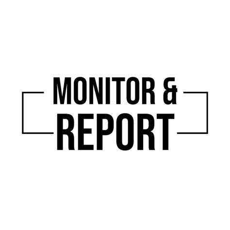 Monitor and report business risks text icon label button design vector 23353303 Vector Art at ...