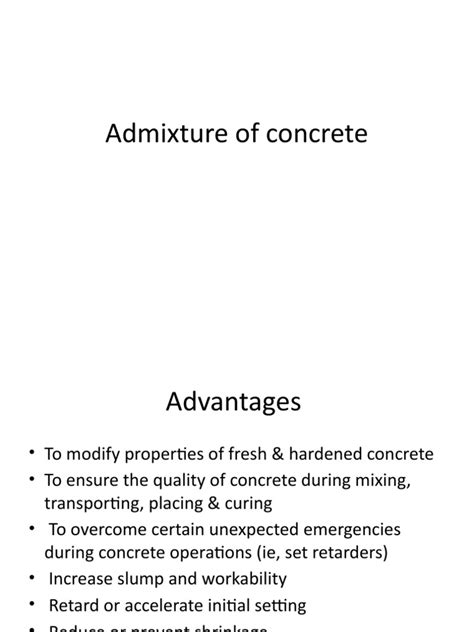 The Many Benefits of Admixtures in Concrete: A Comprehensive Review of ...