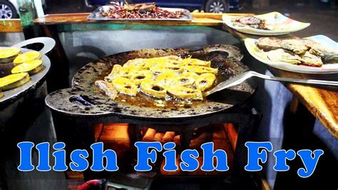 Ilish Fish Fry | Eating Ilish Fish at Mawa Ferry Ghat | Dhaka To Mawa ...