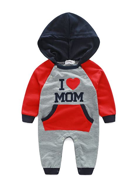 Wodstyle - Newborn Baby Toddler Kids Boys Hooded Jumpsuits Cute Clothes ...