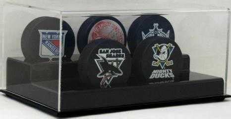 Deluxe Acrylic 5 Hockey Puck Display Case