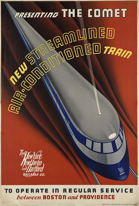 1935 Advertising Poster of The New York, New Haven and Harford Railroad Co named Presenting The ...