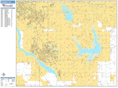 Norman Oklahoma Wall Map (Basic Style) by MarketMAPS - MapSales