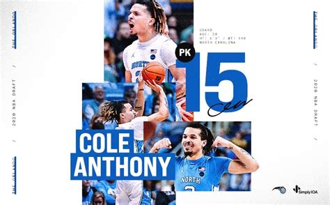 Orlando Magic Select Cole Anthony with No. 15 Overall Pick in 2020 NBA ...