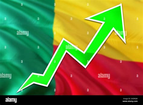 Benin economy graph is indicating positive growth, green arrow going up ...