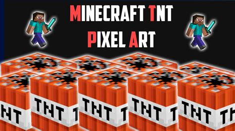 Minecraft TNT Pixel Art + Exp - YouTube