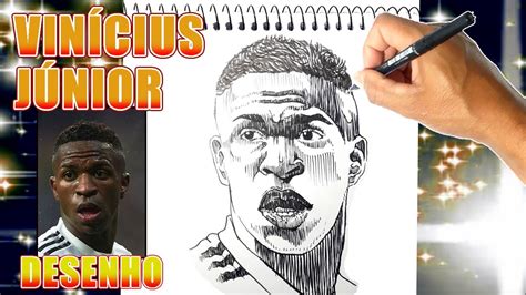 Como desenhar o Vinícius Júnior, jogador do Real Madrid | Desenhando o ...