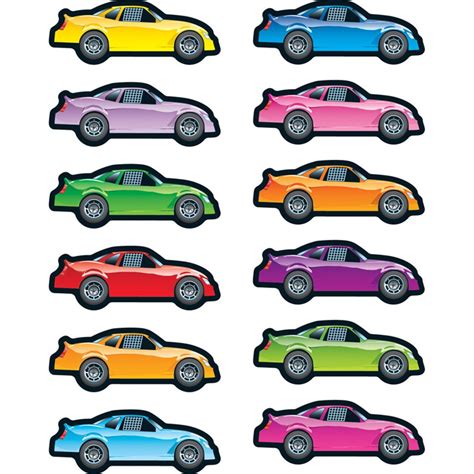 Race Cars Stickers - Shape - CD-168065 | Carson Dellosa Education | Stickers