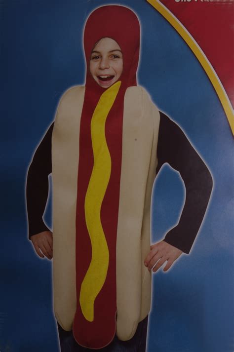 Kids Boys Girls Youth Hot Dog Wiener Halloween Funny Food Costume 7 8 9 10 NEW | eBay