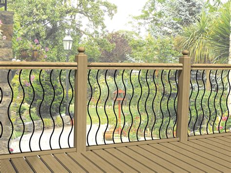 Metal decking railing panels / fencing infill rails / steel balustrade deck | eBay