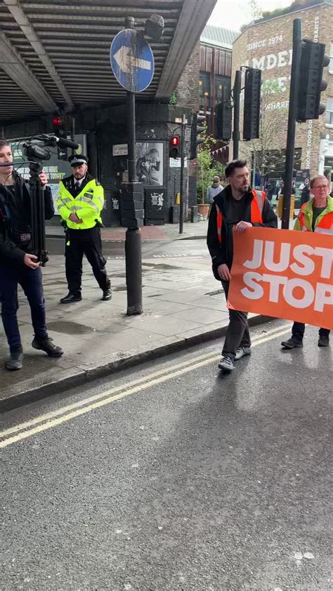 Henry Riley on Twitter: "BREAKING: Just Stop Oil out demonstrating on Camden High Street and ...