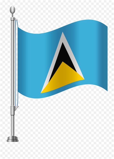 St Lucia Flag Png Clip Art - American Flag Clipart Transparent Emoji,Ecuadorian Flag Emoji ...