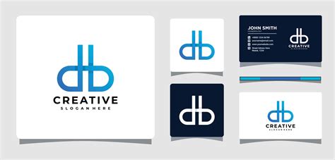 Initial letter db Logo Template With Business Card Design Inspiration 6999807 Vector Art at Vecteezy