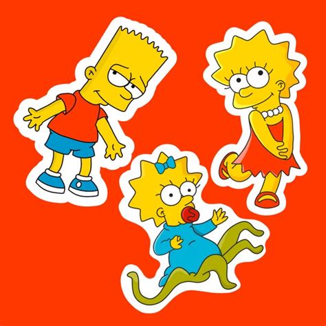 The Simpsons Bart Lisa Maggie / Simpson Siblings - Etsy Finland