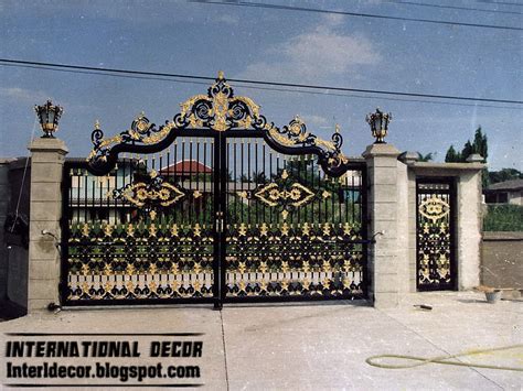 Modern Iron gate designs, glided black iron gate designs