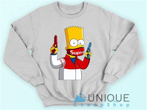 Bart Simpson Supreme Sweatshirt | Bart Simpson Clothes