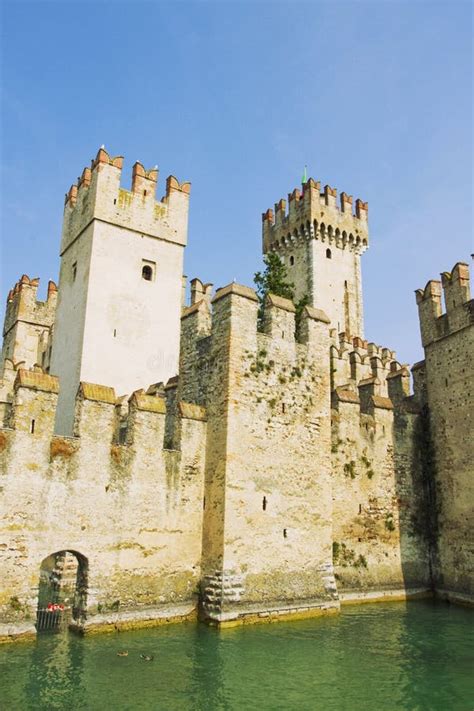 Sirmione castle stock image. Image of resort, sirmione - 33437353