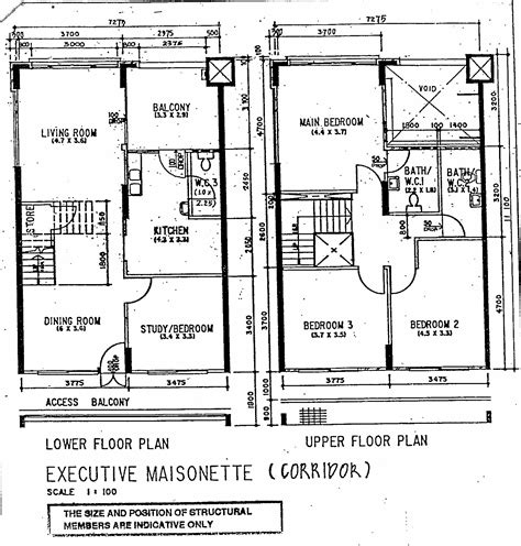 Hdb Maisonette Floor Plan - floorplans.click