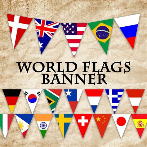 Printable World Flag Banner | Images and Photos finder