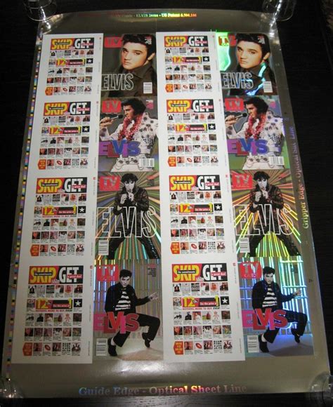 Elvis Presley TV Guide Hologram Uncut 24 x 36 Press Sheet Poster ...