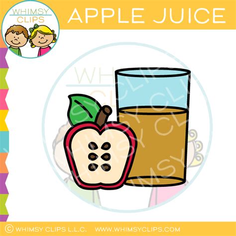 Glass of Apple Juice Clip Art , Images & Illustrations | Whimsy Clips