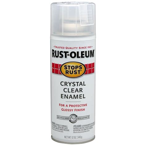 Rust-Oleum Stops Rust 12 oz. Protective Enamel Gloss Crystal Clear ...