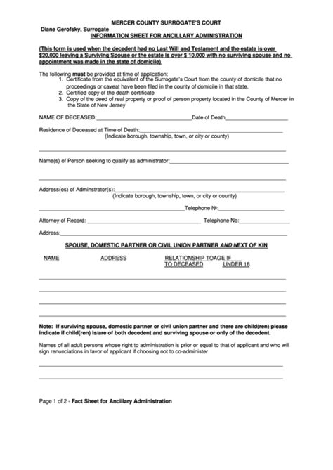 4 New Jersey County Court Forms And Templates free to download in PDF