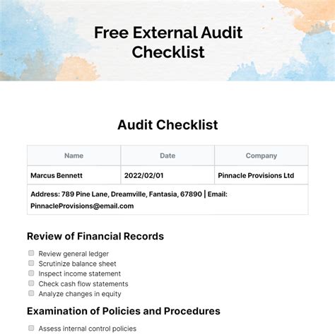 FREE Audit Checklist Templates & Examples - Edit Online & Download ...