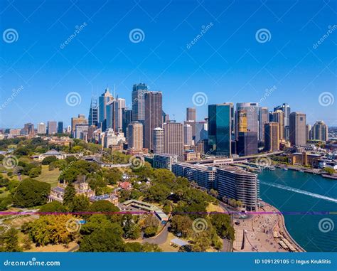 Aerial View of Sydney City Skyline and Harbour Editorial Image - Image of circular, harbor ...