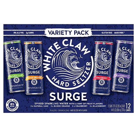 White Claw Hard Seltzer Hard Seltzer, Surge, Variety Pack 12 ea | Beer | FairPlay Foods