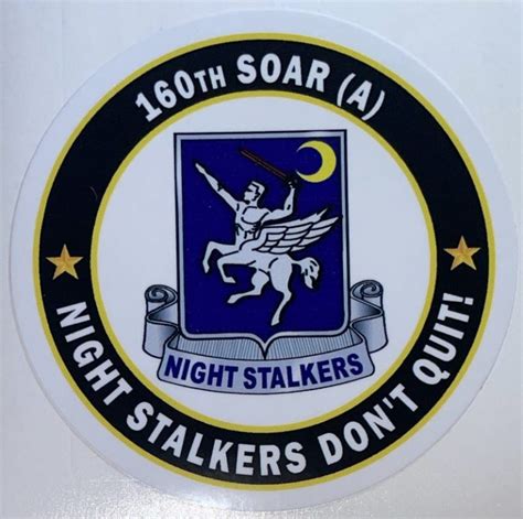 US Army 160th SOAR(A) "Night Stalkers Don't Quit!" Sticker - Decal ...