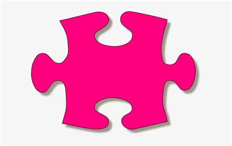 Pink Puzzle Piece - 600x436 PNG Download - PNGkit