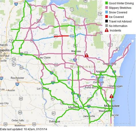 Wi Winter Road Conditions Map - Maps For You