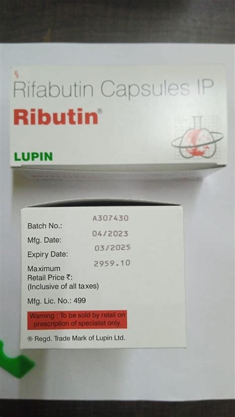 Rifabutin 150mg Capsules at Rs 295/box | Mycobutin in Nagpur | ID ...