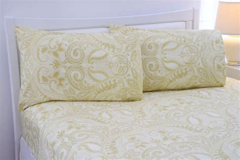 Paisley Collection 500 Thread Count Egyptian Cotton Bed Sheets 4 Piece ...