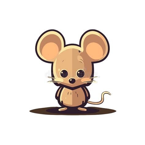 Cartoon Mouse. Vector Illustration of a Cute Cartoon Mouse. Cartoon Mouse Stock Vector ...