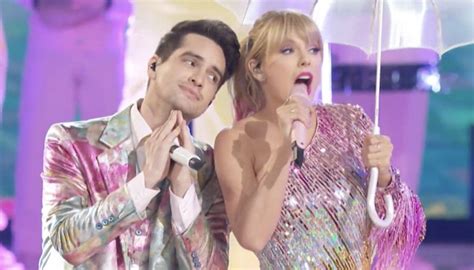 Brendon Urie floats in for Taylor Swift collab live debut at BBMAs