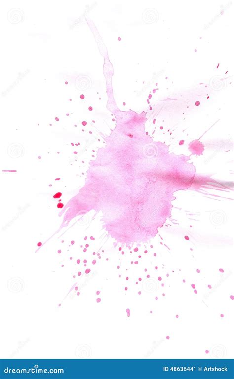 Pink Paint Splatter Stock Illustration - Image: 48636441