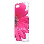 Hot Pink Gerber Gerbera Daisy Personalized iPhone Case | Zazzle