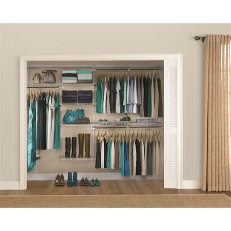 Rubbermaid HomeFree series 4-ft to 8-ft x 12-in White Wire Closet Kit at Lowes.com