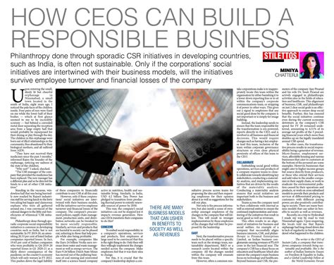 How CEOS Can Build A Responsible Business | Miniya Chatterji | The ...