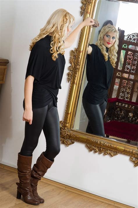 women's black blouse and brown leather heeled knee high boots outfit free image | Peakpx