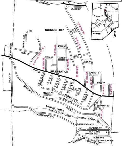 Street Map – West Mayfield Borough