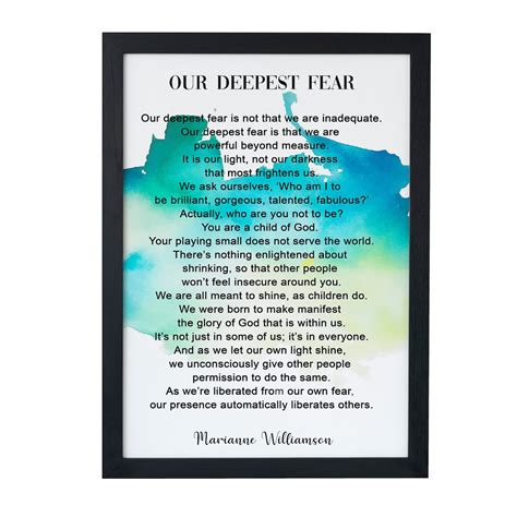 Our Deepest Fear Print Our Deepest Fear Poem by American - Etsy