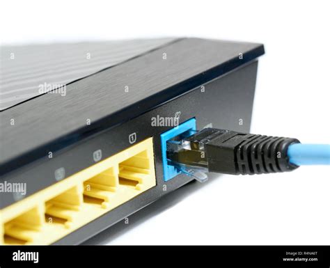 Ethernet router connection Stock Photo - Alamy