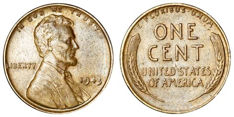 1943 Lincoln Wheat Penny Bronze/Copper Coin Value Prices, Photos & Info