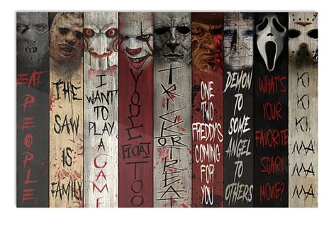 Horror character quotes poster • Shirtnation - Shop trending t-shirts online in US