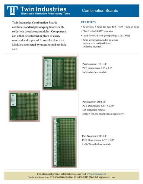 Protoboard / Breadboard Prototyping Products Datasheets – Mouser