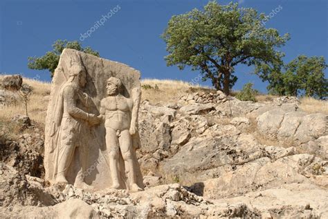 Statues on Mount Nemrut Turkey ⬇ Stock Photo, Image by © orhancam #2206364